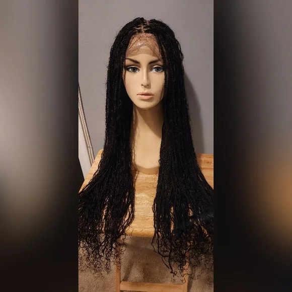 HANDMADE BOHO KNOTLESS BRAIDED FULL LACE WIG - Picture 1 of 3